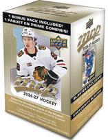 Ledo ritulio kortelės Upper Deck MVP 2026/2027, 11x7 vnt.