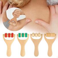 4x medinis masažinis volelis daugiafunkcinis tvirtas ergonomiškas aukščiausios kokybės rankinis galvos įrankis lengvai beige
