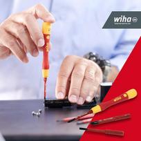 Wiha Picofinish® Slimvario® Electric Precision atsuktuvų rinkinys iš 4 I su Slimbits I Precision atsuktuvas I įpjovos Ph, Pz (43167)