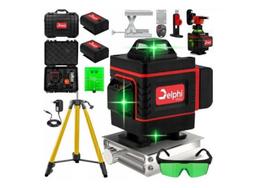 Linijinis lazerinis nivelyras BOXER LaserPro su trikoju, 4D, 16 eilučių, IP54, 25 m, 2 akumuliatoriai