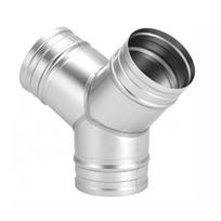 4 Inch 3 Way Duct Splitter Y Shaped Connector Galvanized Steel Tee Fitting for Exhaust Fan Kitchen Bathroom Airflow