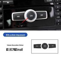 Mercedes W204 C180/C200/GLK300 Center Console CD Button Stickers - Interior Number Decoration. black