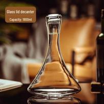 Elegant Iceberg Lead-free Crystal Red Wine Decanter & Fast Dispenser Set brown