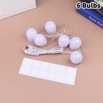 LED nuimami lemputės Makiažo veidrodžio lempa USB maitinimas Kosmetinio veidrodžio šviesa Tualetinio staliuko apšvietimas Pritemdomi LED veidrodžio apšvietimai white