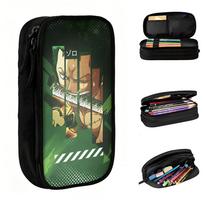 Custom Cute Comics One P-Pieces Zoro Pencil Cases for Girls Boys Animes Large Capacity Pen Bag Box Stationery 21x10.5x5cm gray