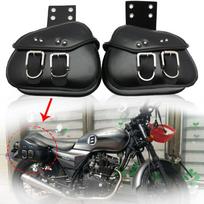Juodų sėdmaišių šoninė saugykla, skirta Harley Dyna Softail Sportster Touring Street Bob/Kawasaki VN Classic Nomad Drifter 1500 gray