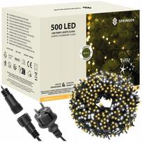 Kalėdinės LED girliandos 500 LED, šiltai balta + flash, 40 m