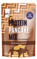 PULS NUTRITION bananų ir šokolado skonio baltyminių blynų mišinys, 500 g