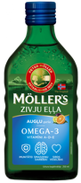 Norvegijos MÖLLER'S žuvų taukai su vaisių skoniu 250 ml