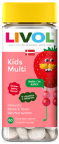 LIVOL Multi Kids kramtomosios tabletės, braškių skonio, N60