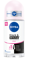 NIVEA Black & White Clear rutulinis dezodorantas moterims, 50 ml