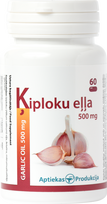 Česnakų aliejaus kapsulės 500 mg - vaistinės produkcija, 60 pakuotėje