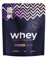 PULS NUTRITION Whey Low Lactose Mėlynių Sūrio Pyragas 1000 g baltymų milteliai