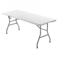 Sulankstomas stalas, 180x70x73 cm, balta, plastikas