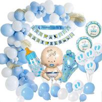 Boy girl babyshower blue pink baby shower ceremony balloon decoration set Boy package white