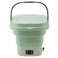 9L Foldable Portable Washing Machine Automatic Small Laundry Machine Dormitory Baby Underwear Washing Compact for Easy Storage AU violetinė