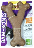 Žaislas šuniui GimDog BAM-BONES, vištienos skonio, 13,3cm