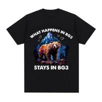 BG3 Love Bears T Shirt Astarion Baldur's Gate 3 Vintage Y2K T-Shirts Men's Women Clothing Gothic Short Sleeve T-Shirt Streetwear XXL juoda