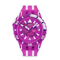 Swatch Scubaqua Flower Hat Watch - Ocean-Inspired Jellyfish Series, Model SSCU09P100, Pink Color, 10 ATM rožinė