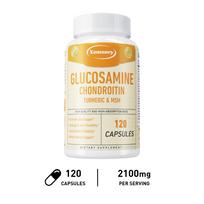 Glucosamine Chondroitin Turmeric MSM Capsules 120 Count — Joint Support, Cartilage Support, Mobility Support 120*1