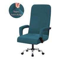 Elastingas biuro pakeliamas kompiuterio kėdės užvalkalas Modernus nuo nešvarumų Boss besisukantis kėdės sėdynės dėklas, nuimamas, pastorintas porankių užvalkalais L