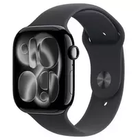 Apple Watch Series 11 GPS 46mm Jet Black Aluminum Case with Black Sport Band S/M MEUW4LW/A