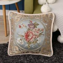Jacquard High Precision Bedside Cushion Soft Covered Cushion Large Backrest Nordic 48x48cm Pillow Cover brown