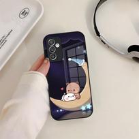 Bubu Dudu Phone Case Glass For Samsung S24 S23 S20 S25 S21 S22 Ultra Fe Plus A05 A06 A16 A26 A36 A56 Coque Samsung S21 white
