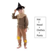 New Halloween Green Wizard Of Oz Scarecrow Costume For Kids Cute And Adorable M brown