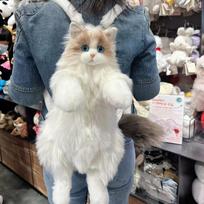 Mielas Imituotas Katės Dizainerio Kuprinė Moterims Kawaii Minkštas Pliušinis Madingas Kuprinės Rankinė Moteriai Mokyklinė Kuprinė Dovana Mergaitėms gray
