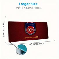 FC Heidenheim Mouse Pad, Large Gaming Desk Mat, Non-slip XXL Mousepad for Laptop & Tablet, Mini PC Playmat with Stitched Edges 30cmx60cm(11.8x23.6inch) gray