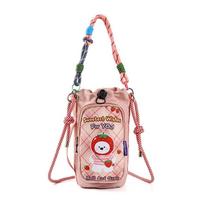 Cartoon Water Bottle Holder for Women Water-resistant Large Capacity Water Bottle Bag Lightweight Portable Sling Purses brown
