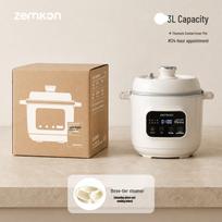 Zemkon 3L Titanium Micro-Pressure Cooker for 2-3 People beige