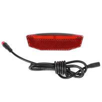 6V-60V Voltage E-Bike Tail Light Waterproof Connector LED Warning Light  Cycling raudona