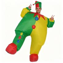 Helovino kūrybiškas klouno pripučiamas kostiumas Cosplay Adult 150-190CM yellow