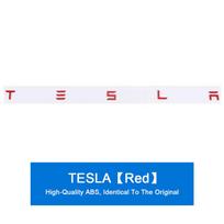 3D ABS logotipas TESLA galinis ženklelis automobilio bagažinės emblema raidės etiketė galvanizuota Tesla Model 3 Y S X modifikavimo priedams white