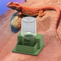 30 Ml Automatic Water Dispenser, Space-saving, for Reptiles, Turtles, Frogs, Geckos, Lizards tamsiai žalia spalva