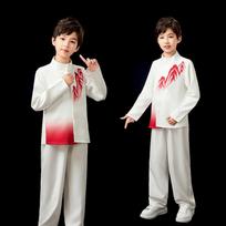Patriotic Theme Children's Speech and Chorus Performance Costumes 140 cm white
