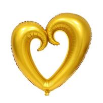 40Inch Hook Foil Helium Balloons 108X100Cm Large Size Heart Shaped Wedding Valentine'S Day Party Decoration Balls Supplies mėlyna