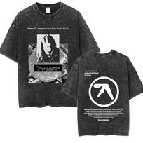 Washed Vintage Aphex Twin Richard D James Selected Ambient Works 85 25 Graphic T-shirt Men Women Gothic Rock Oversized T Shirts S