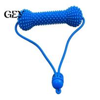 Easy Clean Dog Toy Chew with Rope, Dental Cleaning Stick for Puppy, Bite Interactive Teeth Grinding Small Middle Large Dogs Pet Toothpaste Compatible mėlyna