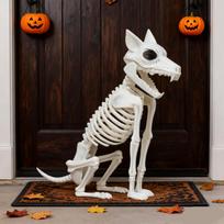 Helovino skeletas gyvūno dekoracija,/Šuo/Paukštis// --Likite gyvūnų skeletai, Plastikinė vidaus lauko dekoracija, Šventės dovanėlės Dekoracijos One Size white