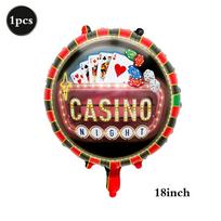 Las Vegas Casino Party Decorations Tableware Bonus Spades Poker Cards Banner Dice Balloons Casino Night Birthday Party Supplies brown