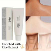 Peach Jo Rice Pulp Brightening Cream | Korean No-Makeup Moisturizer with Rice Extract & Probiotics for Radiant Skin Korean Rice Brightening Cream white