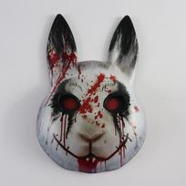Helovino kaukės Baisios ir kruvinos triušio veido kaukės Triušio ausų kaukės Cosplay festivalio Maskarado vakarėlio kostiumų rekvizitai M black