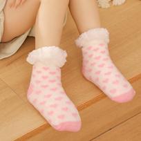 Kalėdinės neslystančios vaikiškos kojinės - Šiltos rudens ir žiemos grindų kojinės su šventiniais raštais kūdikiams M, Foot Length 14cm (1-3 years) brown