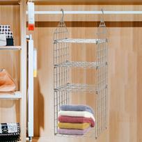 Spintos kabinamas organizatorius tvarkymui daugiasluoksnis tvirtas sulankstomas stovas 4 tier beige