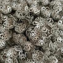 200/400pcs Silve Gold Rhodium Bulk Flowers Beads Caps 10mm Spacer Loos Charm Bead Cap for Jewelry DIY Making Findings Supplies 200pcs sidabras