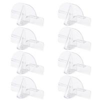8pcs Glasses Wall Mounts Sticker Adhesive Clear Plastic Stands for Organized Sunglasses Storage Display Rack 1 white