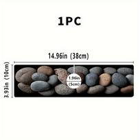 1Pcs Vintage Pebble Design Sink Faucet Absorbent Mat, Drainage Pad, Kitchen Bathroom Sink, Countertop Drain Pad 10*38cm gray